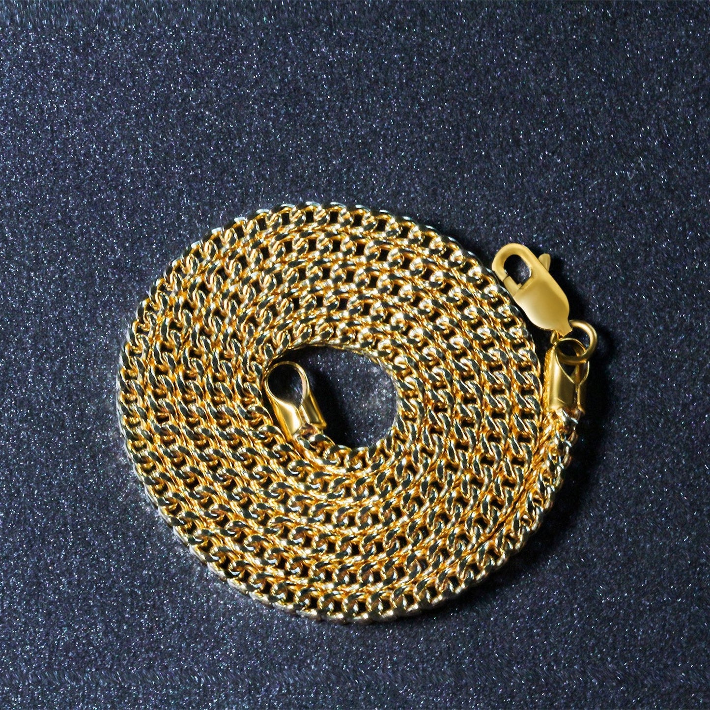 Cadena Franco cuadrada de oro amarillo de 14k y 3.2mm