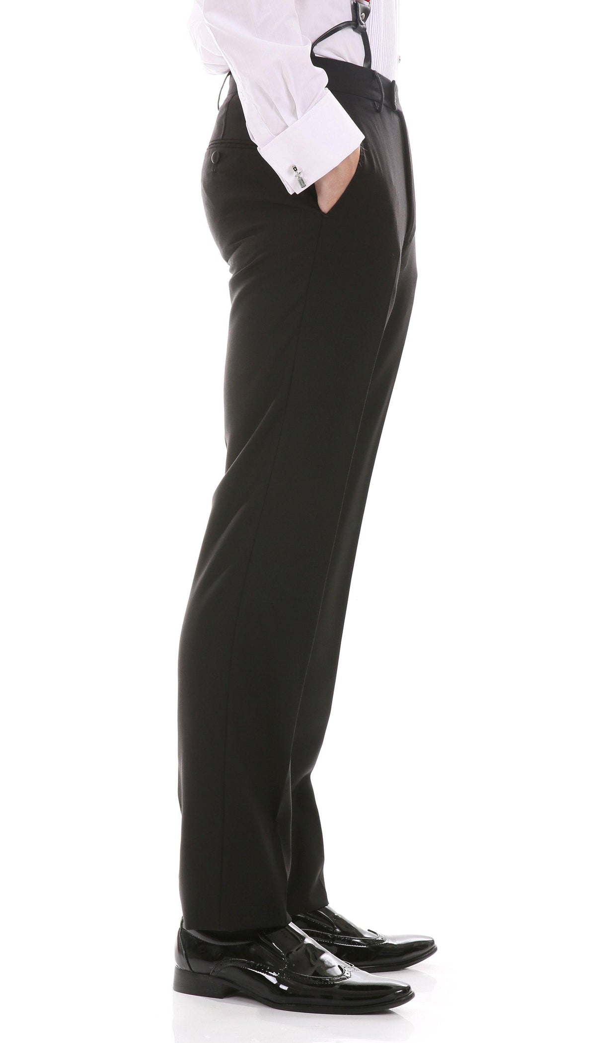 Men's Red & Black Shawl Lapel Tuxedo – Slim Fit 2 Piece Suit | Ferrecci Reno