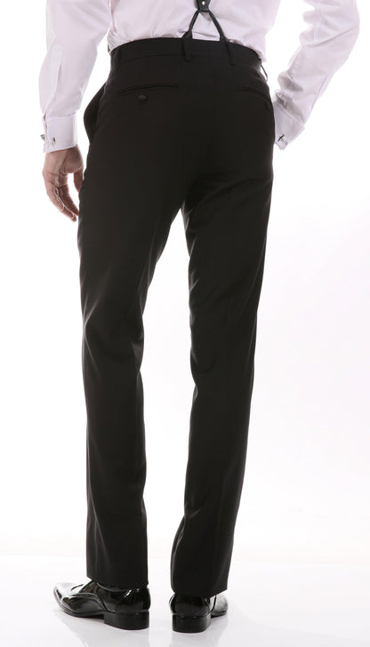 Men's Red & Black Shawl Lapel Tuxedo – Slim Fit 2 Piece Suit | Ferrecci Reno