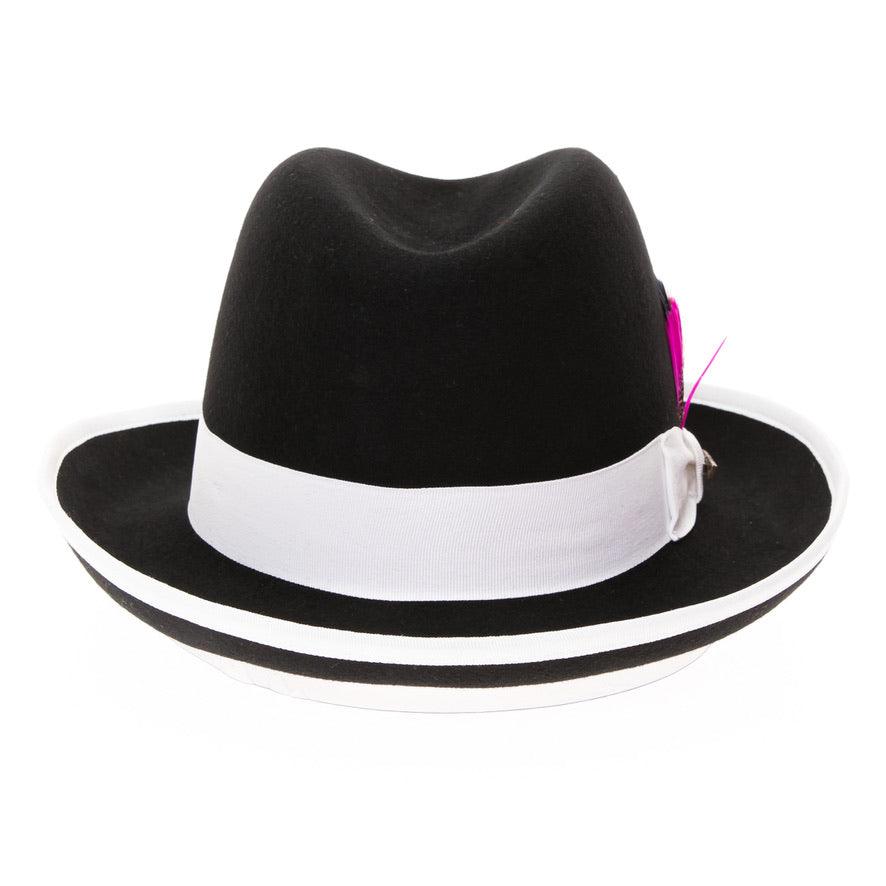 Ferrecci Premium Black And White Godfather Hat