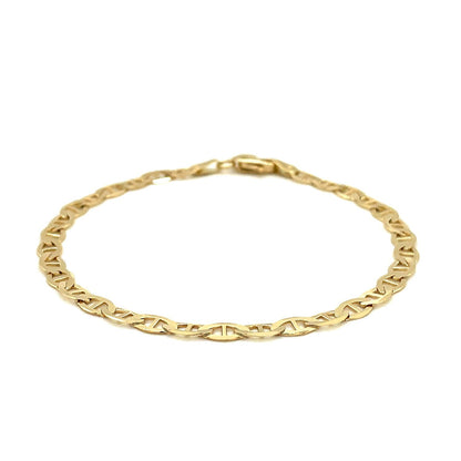 Pulsera de eslabones Mariner de oro amarillo de 10k y 4.5mm