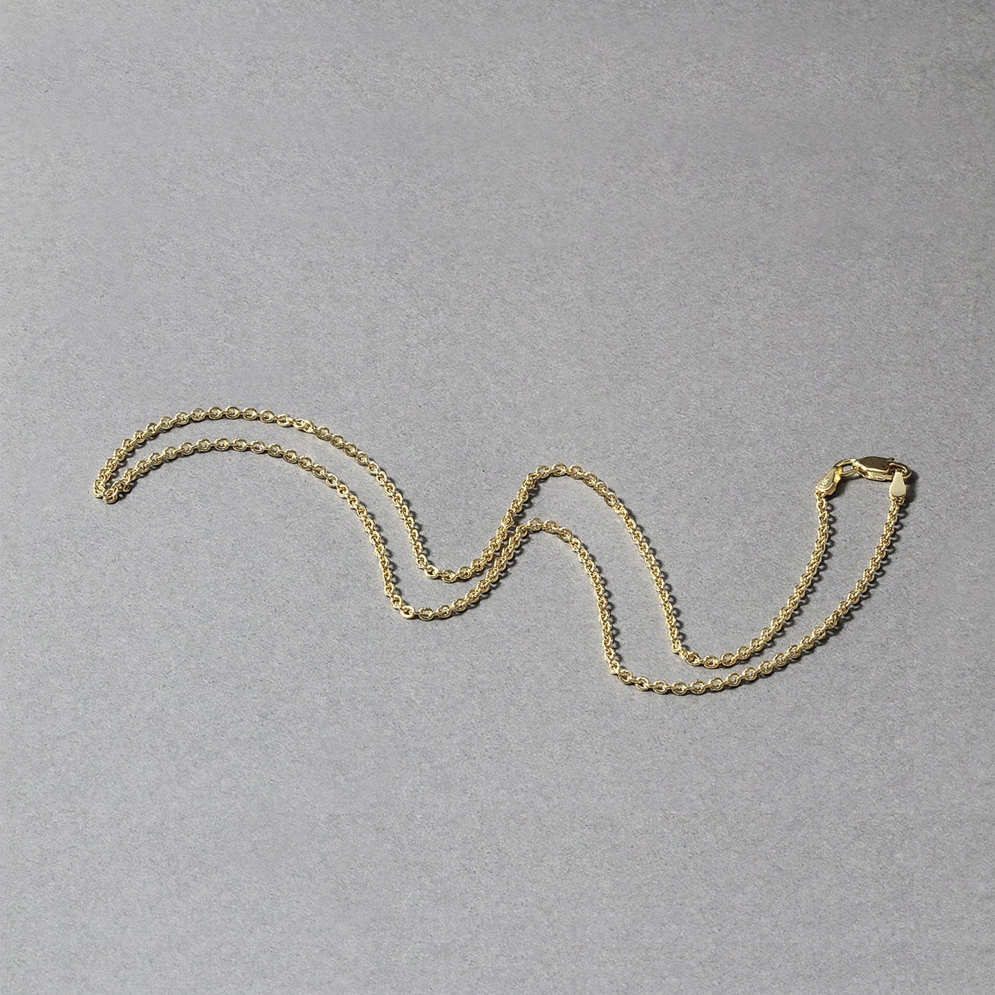 Cadena de Eslabones Tipo Cable Forsantina Lite de Oro Amarillo de 14k 1.9mm