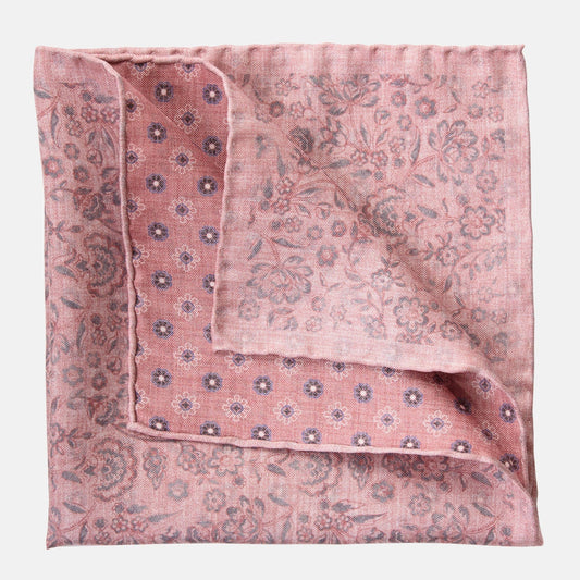 Pascal - Double Sided Silk Pocket Square - Blush - My Men's Shop