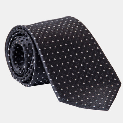 Barbera - Silk Jacquard Tie - Black - My Men's Shop