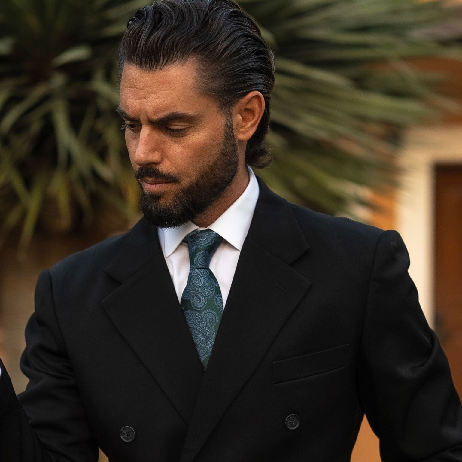 Cortina - Silk Jacquard Tie - Bottle Green - My Men's Shop