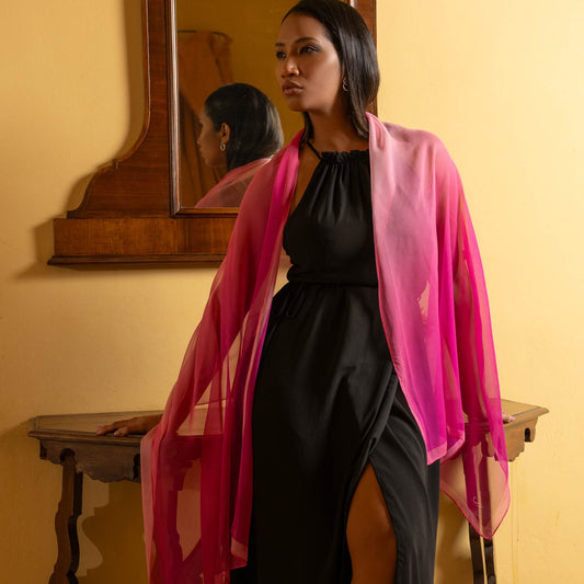 Sophia - Silk Scarf Shawl- Fuchsia - My Men's Shop