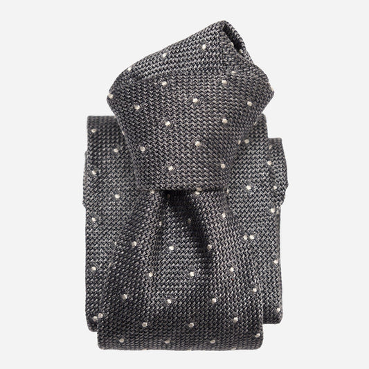 Mattei - Silk Grenadine Tie - Grey - My Men's Shop