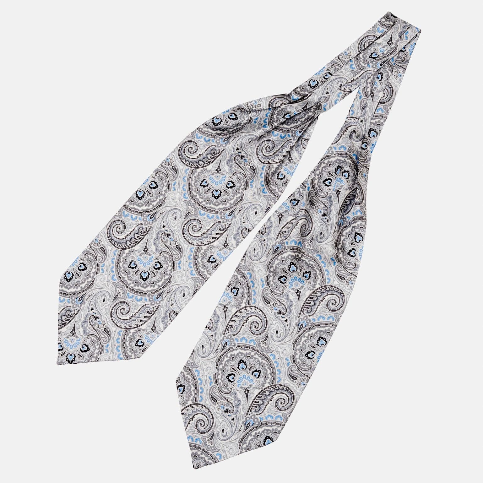 Bugatti - Silk Ascot Cravat Tie - Grey - My Men's Shop