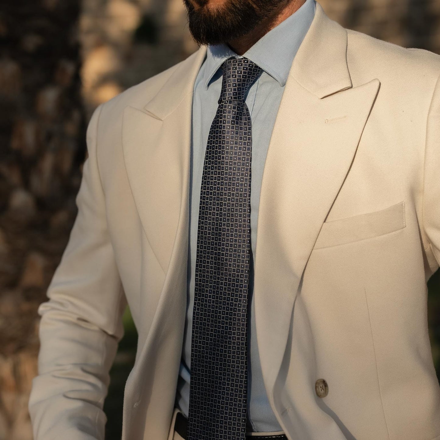 Ravenna - Silk Jacquard Tie - Blue - My Men's Shop