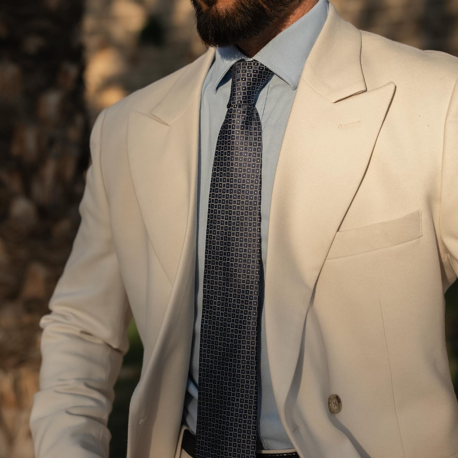 Ravenna - Silk Jacquard Tie - Blue - My Men's Shop