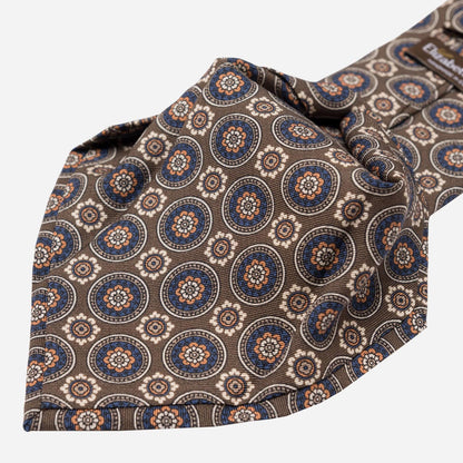 La Vigna - Printed Wool & Silk Tie - Brown - My Men's Shop