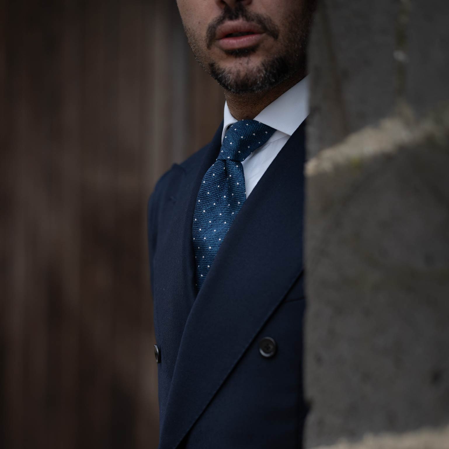 Mattei - Silk Grenadine Tie - Blue - My Men's Shop