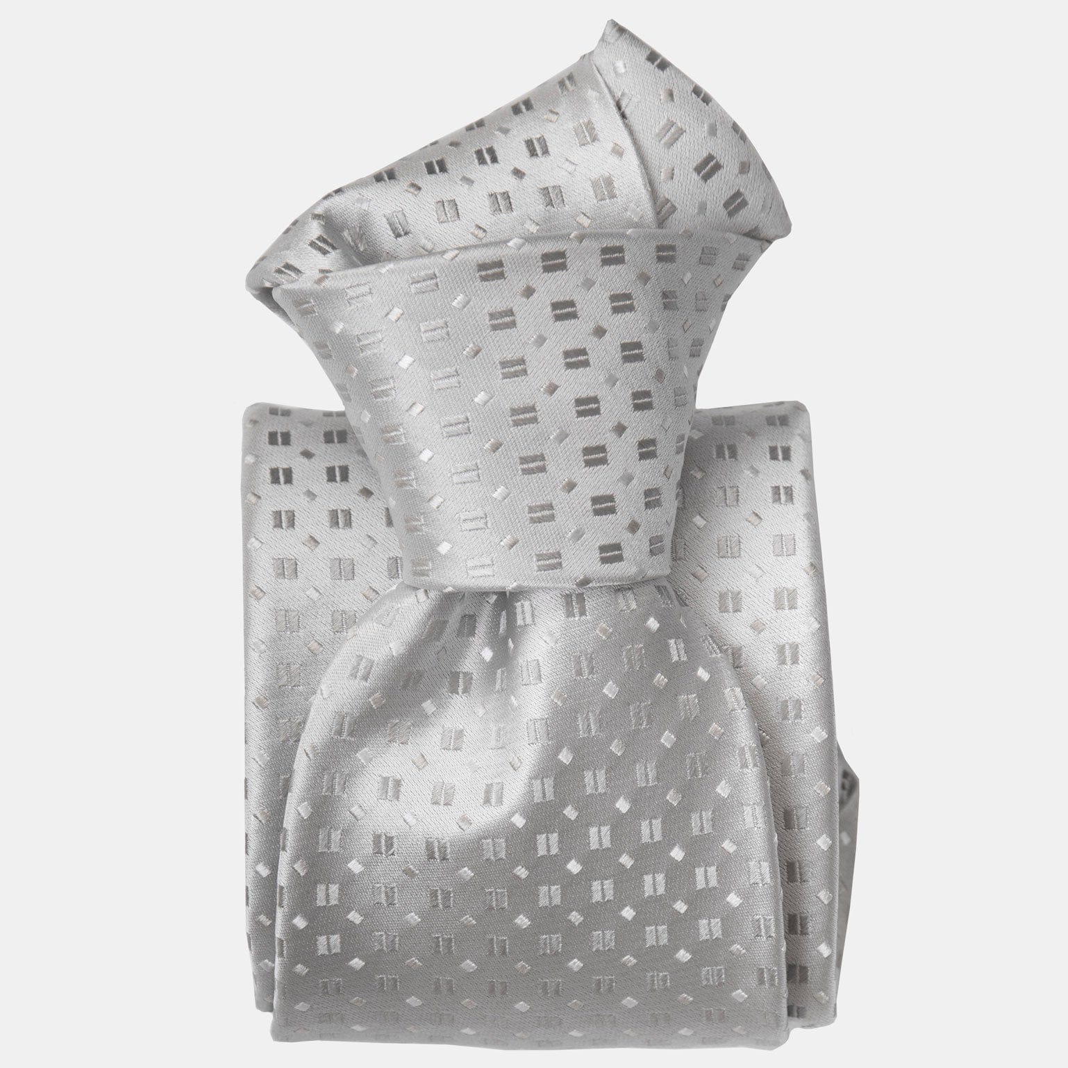Barbera - Silk Jacquard Tie - Silver - My Men's Shop