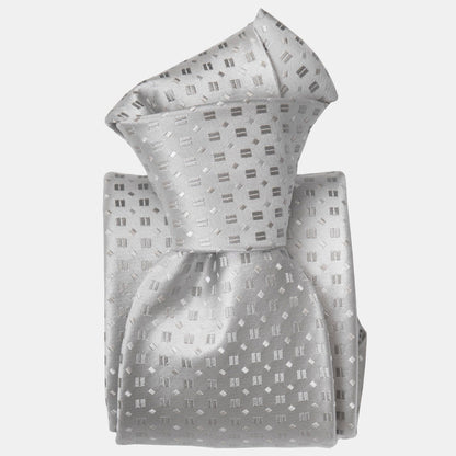 Barbera - Silk Jacquard Tie - Silver - My Men's Shop