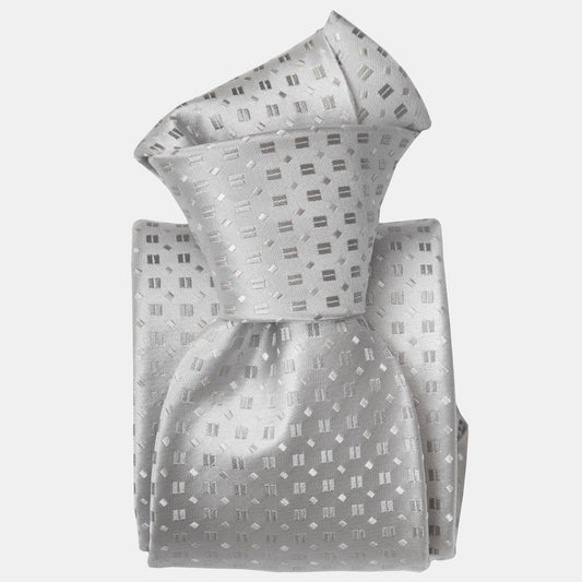 Barbera - Silk Jacquard Tie - Silver - My Men's Shop