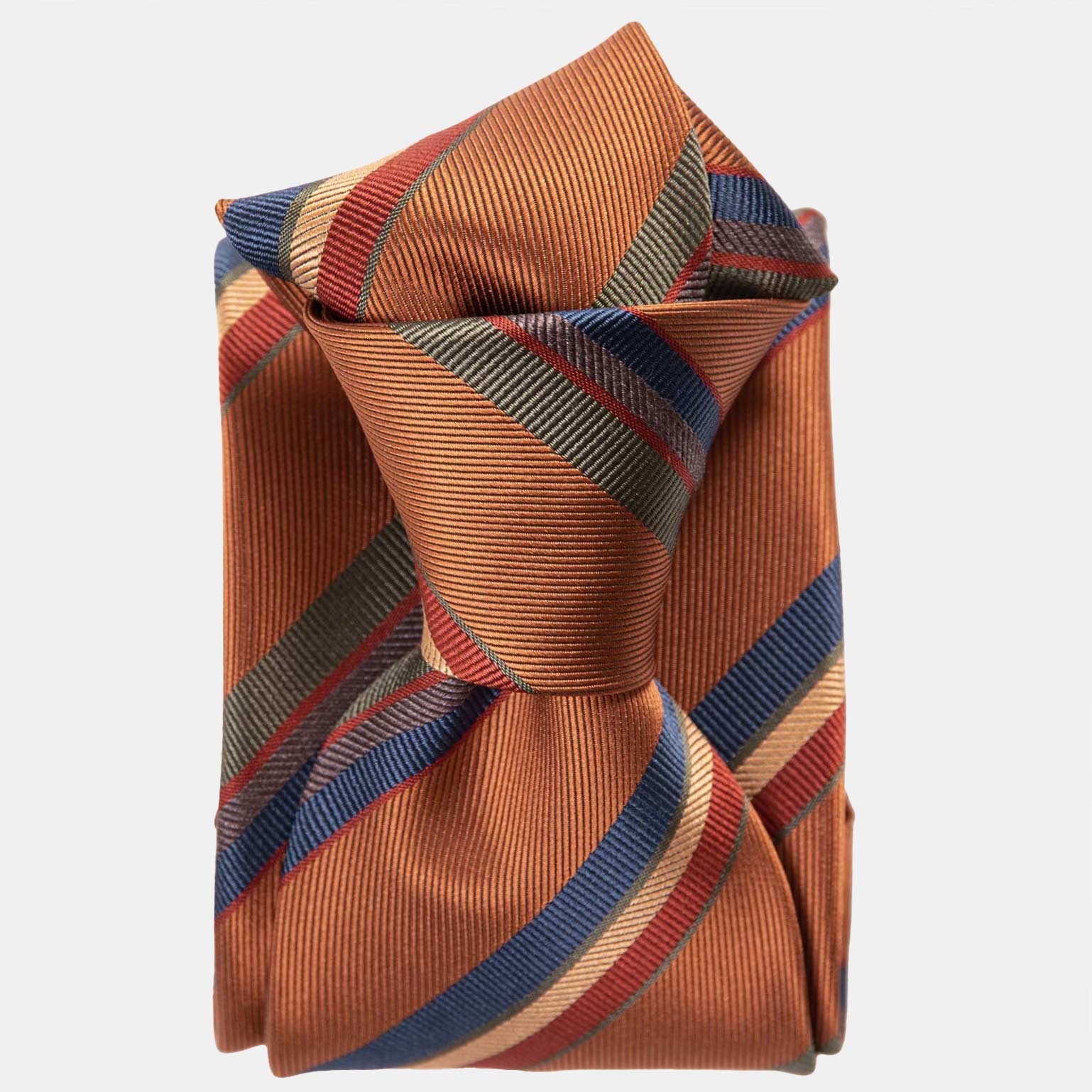 Battisti - Silk Jacquard Tie - Ginger - My Men's Shop