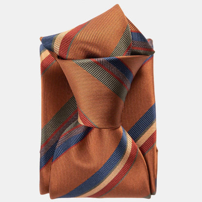 Battisti - Silk Jacquard Tie - Ginger - My Men's Shop