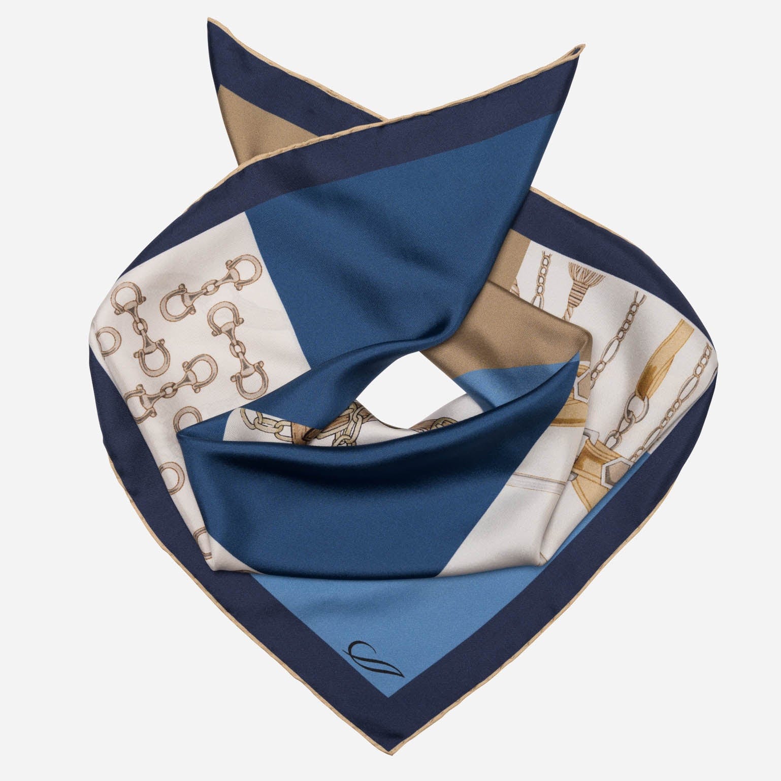 San Siro - Silk Neckerchief - Blue - My Men's Shop