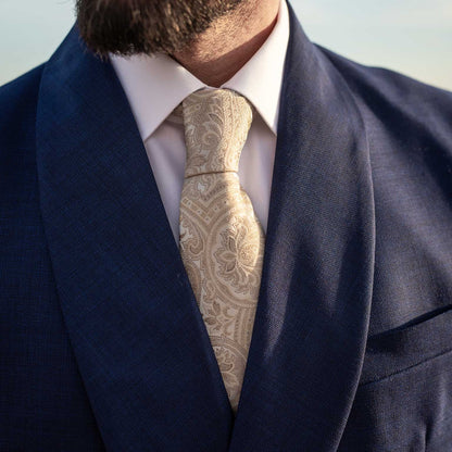 Montecarlo - Silk Jacquard Tie - Champagne