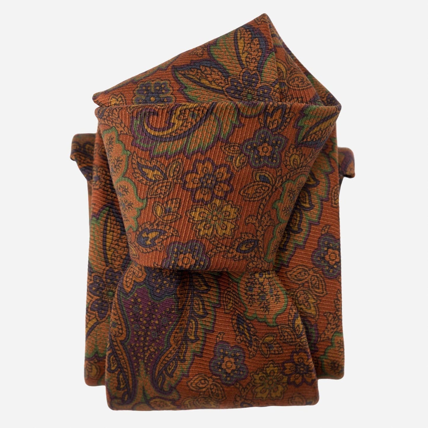 Trevi - Printed Madder Silk Tie - Ginger