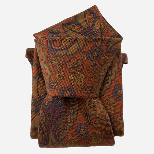Trevi - Printed Madder Silk Tie - Ginger - My Men's Shop