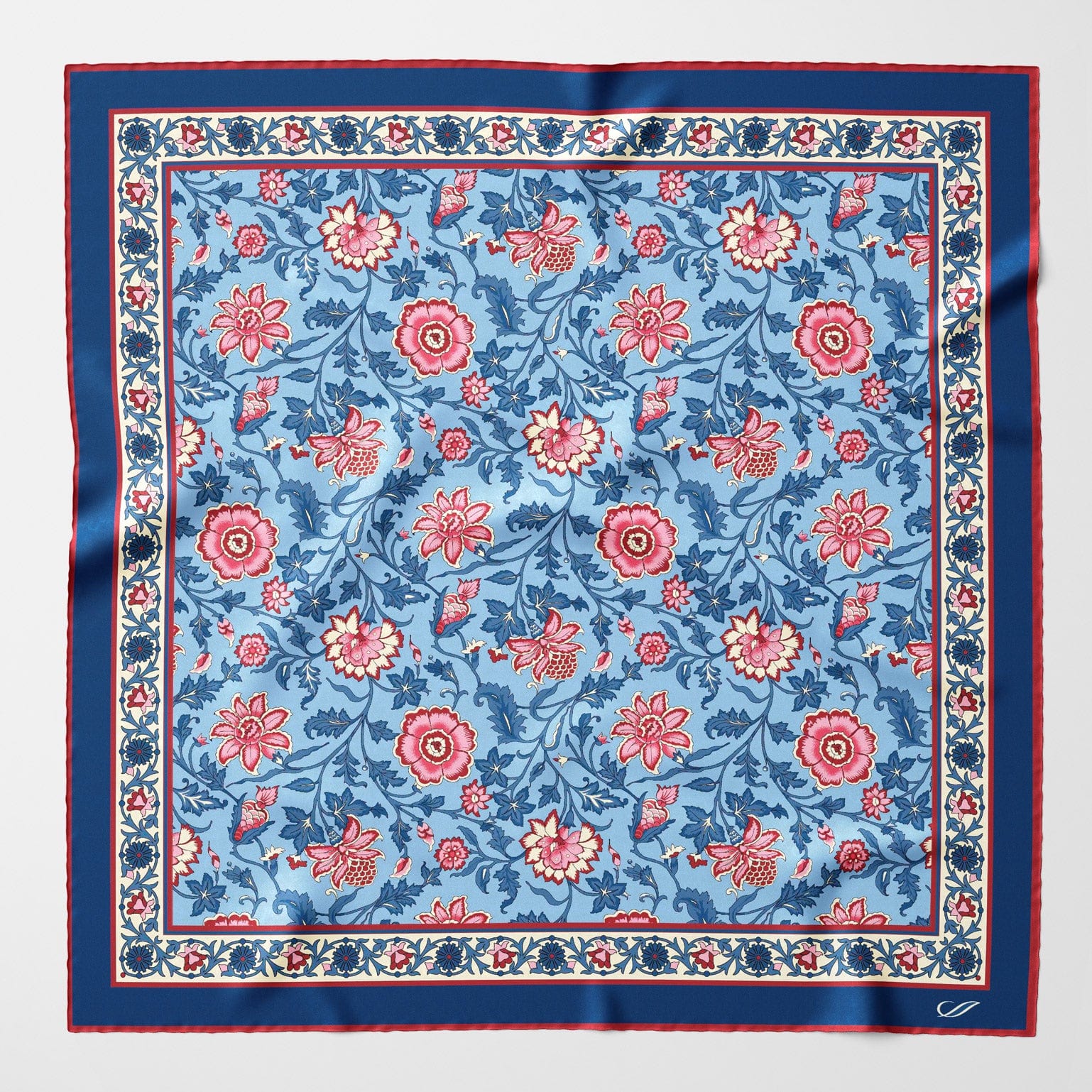 Carrara - Silk Neckerchief - Blue & Pink - My Men's Shop