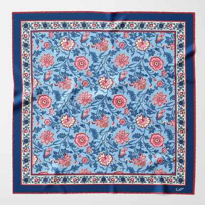 Carrara - Silk Neckerchief - Blue & Pink - My Men's Shop