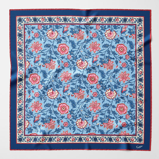 Carrara - Silk Neckerchief - Blue & Pink - My Men's Shop