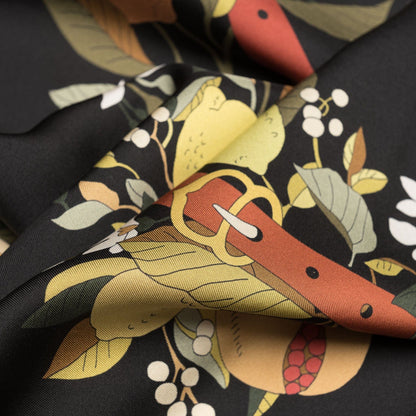 Anthea - Silk Foulard - Black - My Men's Shop