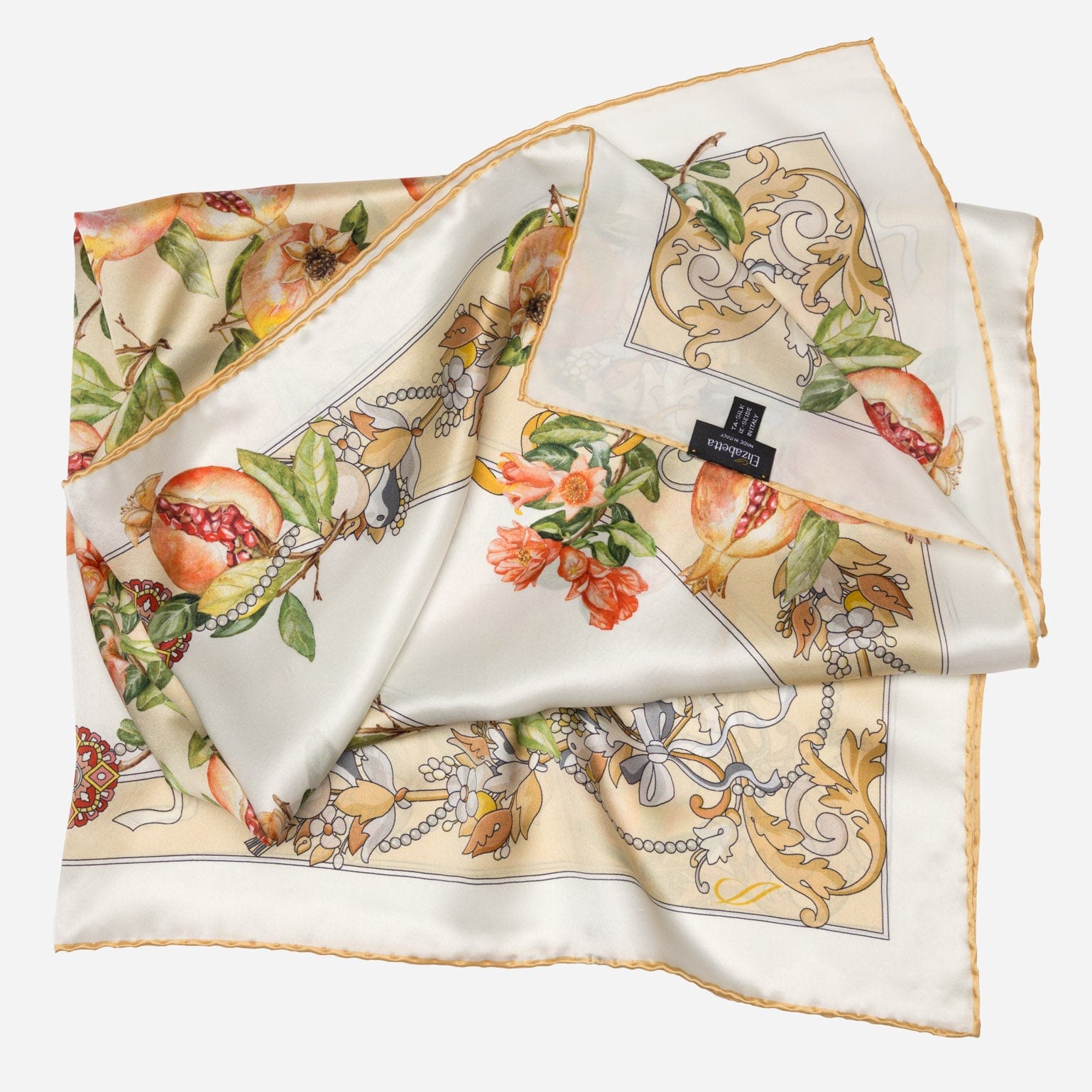 Melograno - Silk Foulard - White Gold - My Men's Shop