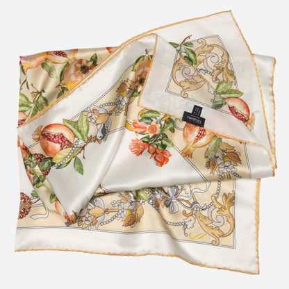 Melograno - Silk Foulard - White Gold - My Men's Shop