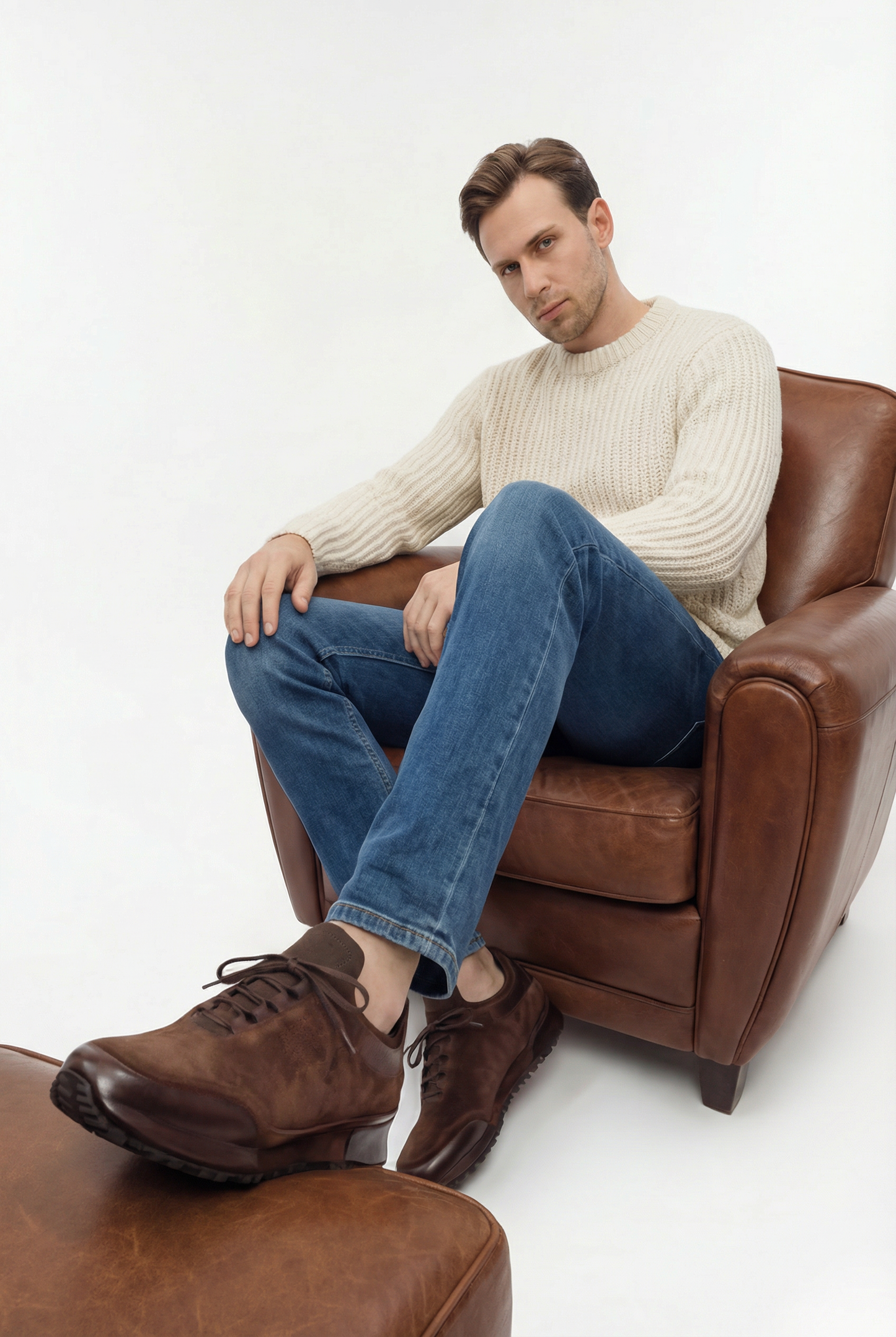The Hudson Brown Suede Men Sneaker