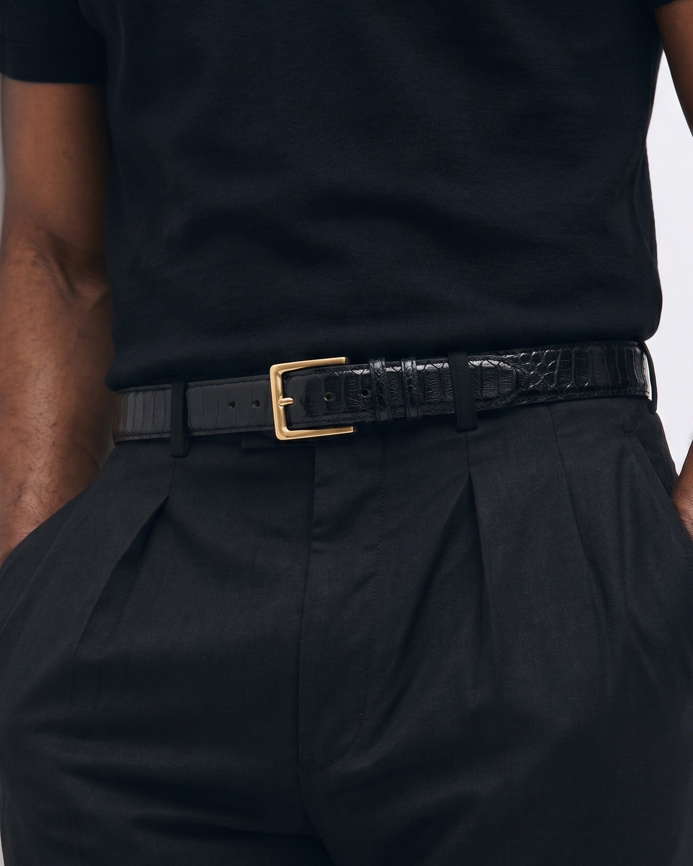 The Aurelio Black Python & Baby Buffalo Leather Penny Loafer
