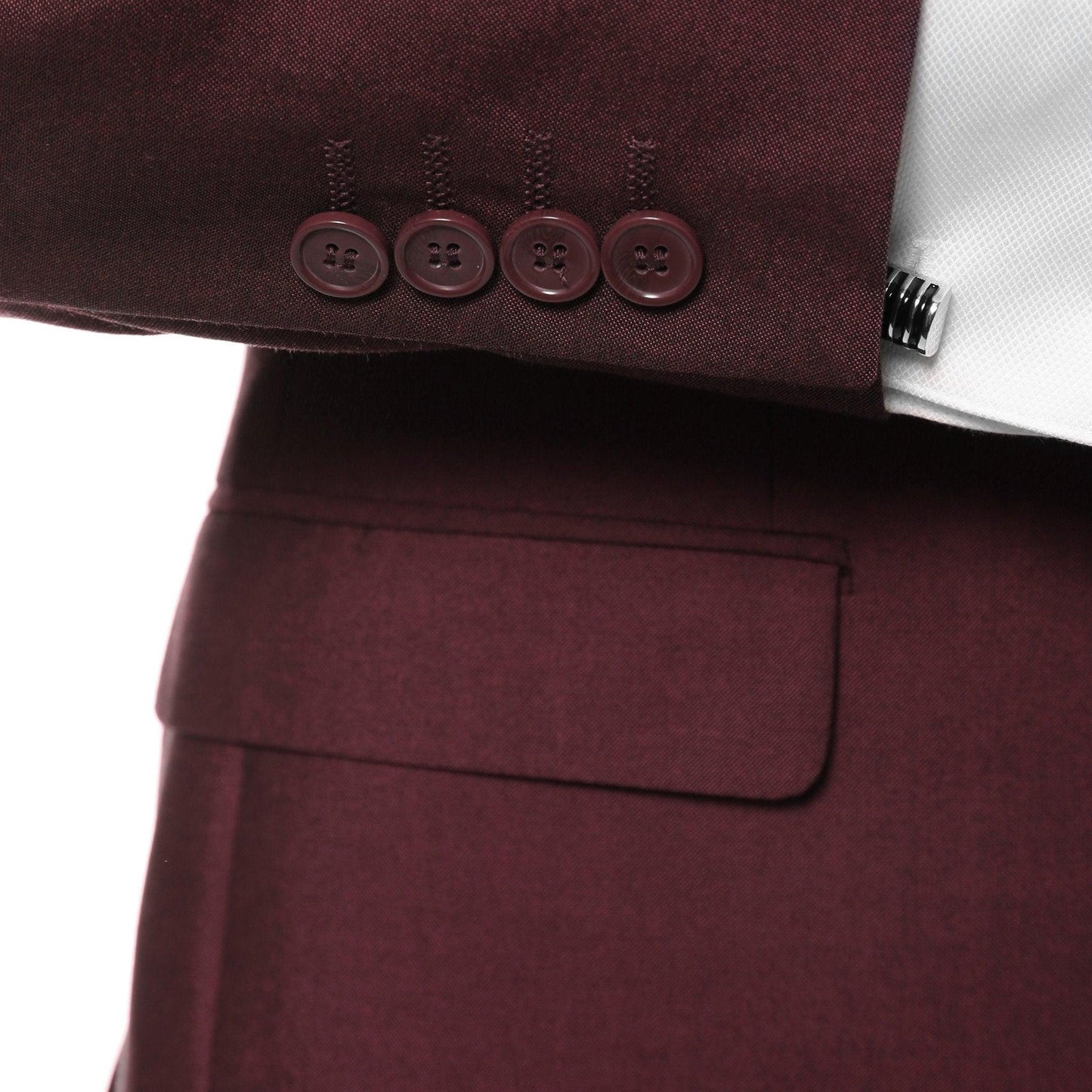 Hudson Burgundy Slim Fit 2 Piece Suit