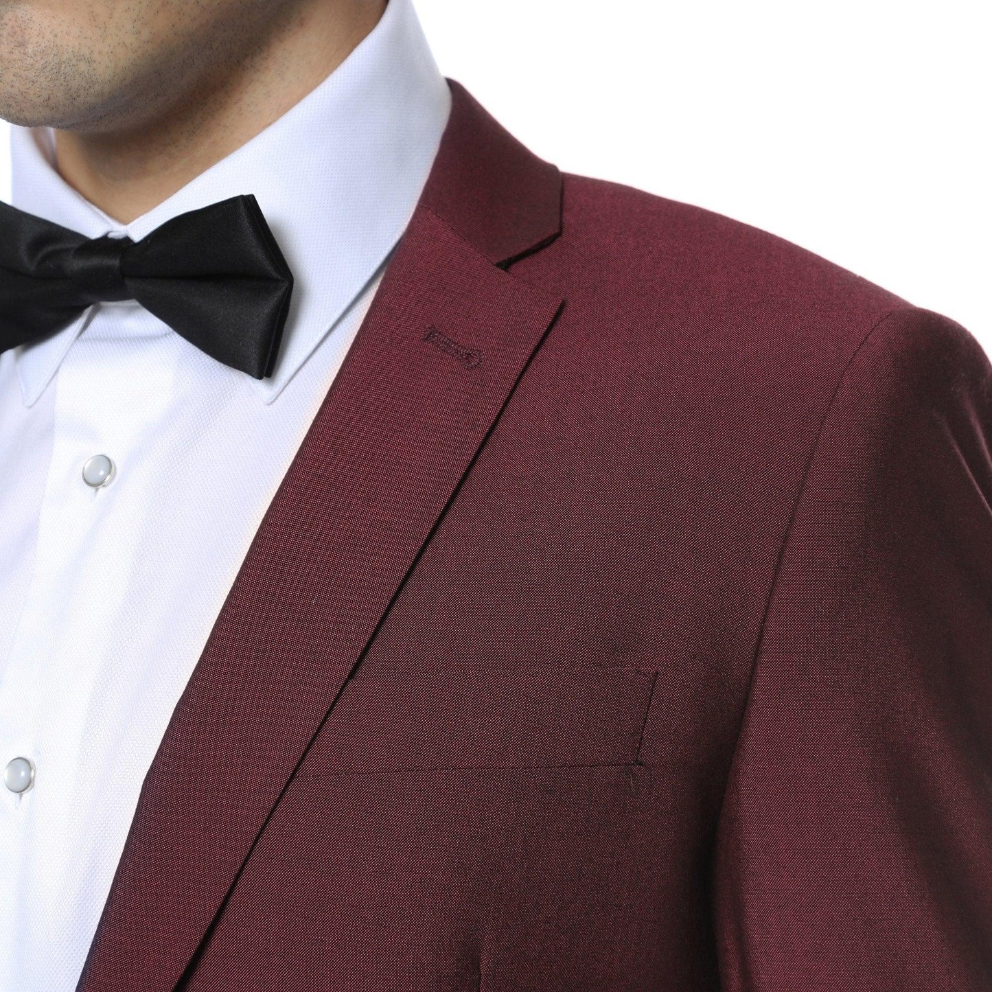 Hudson Burgundy Slim Fit 2 Piece Suit