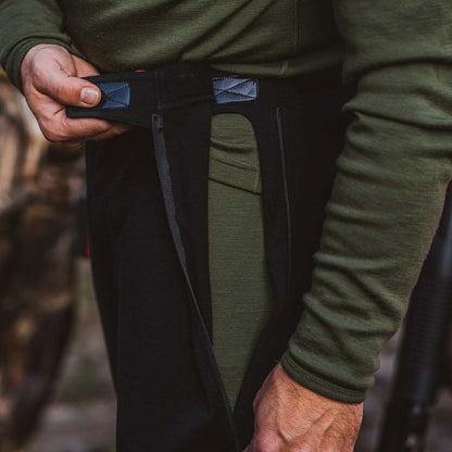 Heavyweight Wool Zip-Off Bottoms 3/4 length - 100% Merino Wool