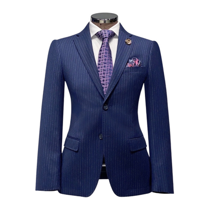 Daspin Pinstriped Wool Suit - My Men's Shop