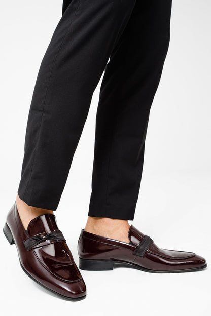 The Dodoma Burgundy Patent Leather Loafer Men Shoe