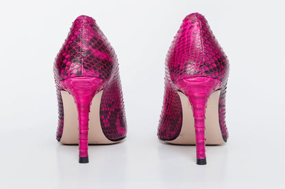 The Queen Fuchsia Pythn Leather Pump Women Shoe