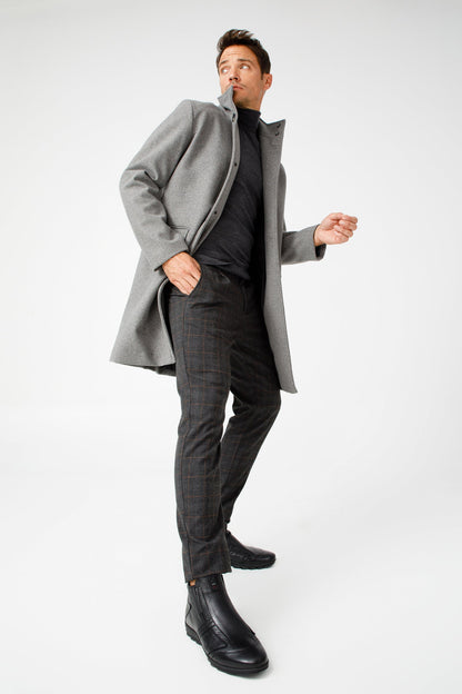 The Montreal Black Leather Casual Zip-Up Ankle Men Boot