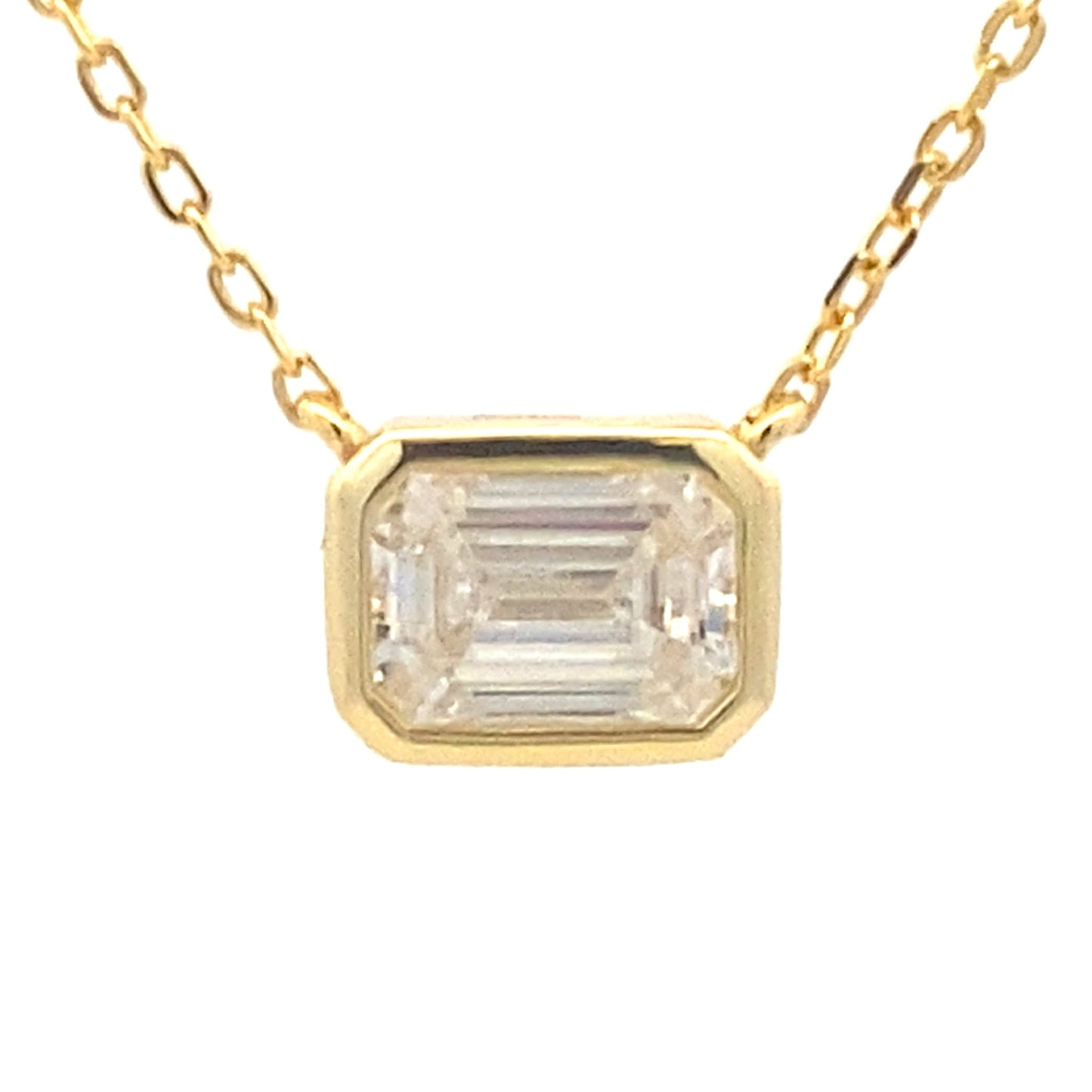 Colgante de moissanita de .85 ct Vermeil