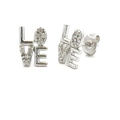 Pendientes de Plata de Ley con Diamantes de 0,03 ct