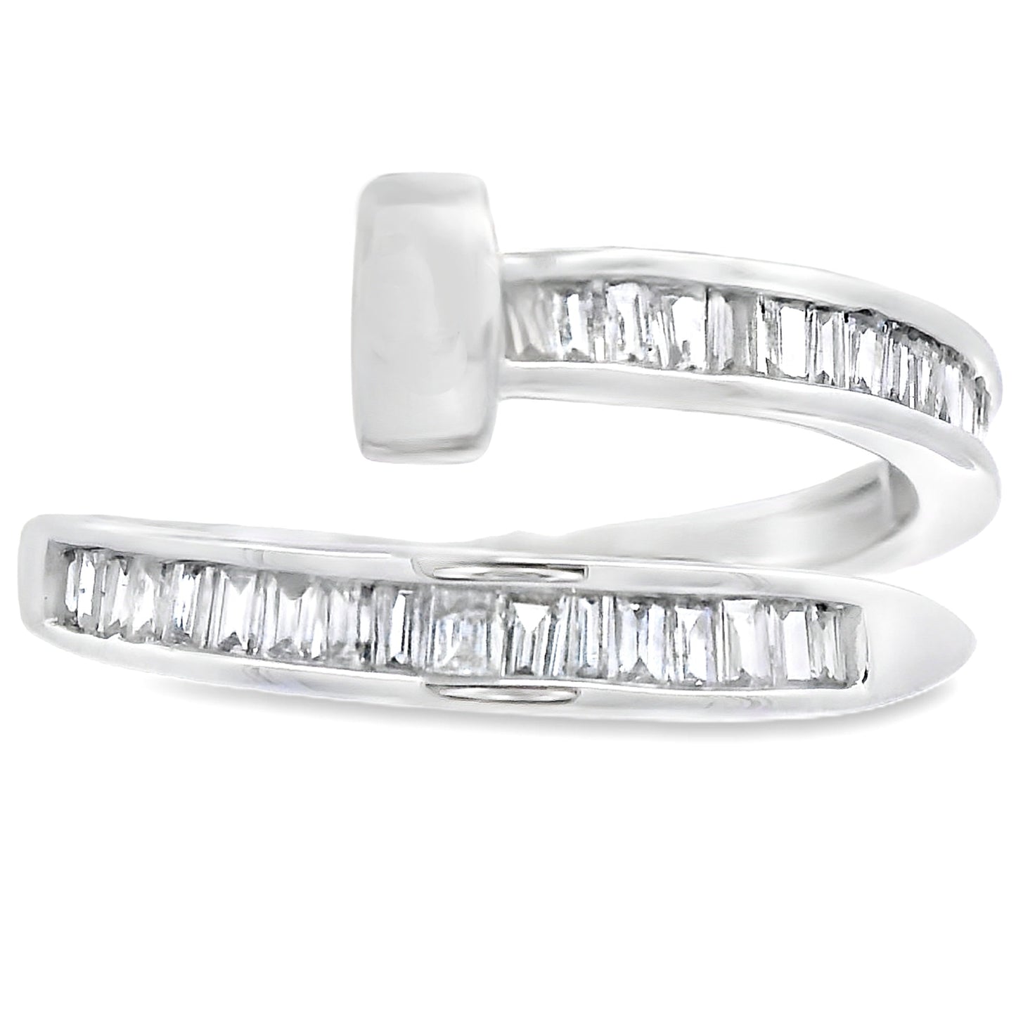 Anillo de diamante de .35 ct de oro blanco de 14 kt