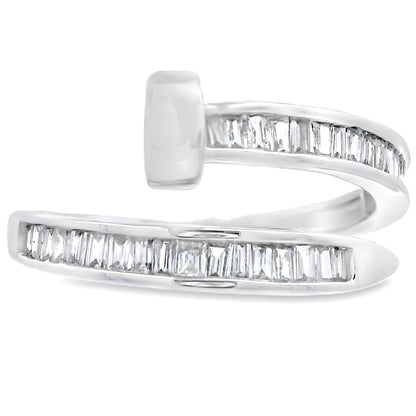 Anillo de diamante de .35 ct de oro blanco de 14 kt