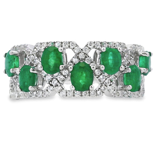 Anillo de circón esmeralda de 1,82 ct de plata esterlina
