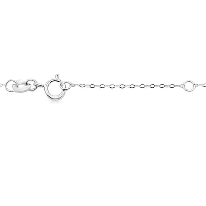 Colgantes de moda de zafiro y diamante en oro blanco de 14kt