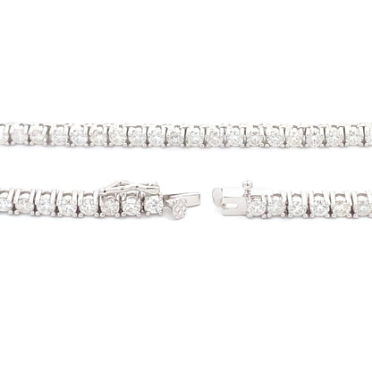 Collar tenis de moissanita de 6,85 qt en plata de ley