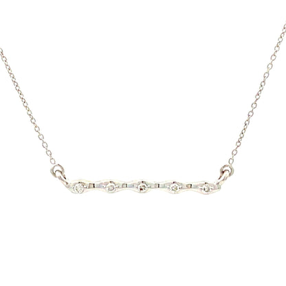 Colgantes de moda con diamante de 0,05 ct de oro blanco de 14 kt