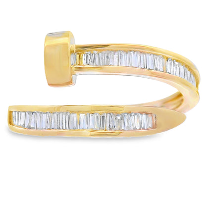 Anillo de diamantes de .35ct de oro amarillo de 14kt