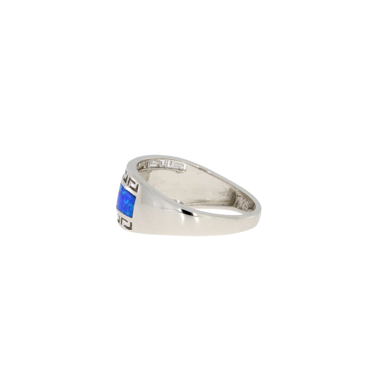 Anillo de ópalo de plata de ley hecho a mano